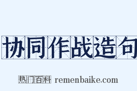 协同作战造句是什么意思的图片